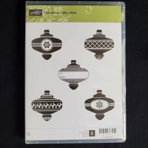 NEW Stampin’ Up! Christmas Collectibles Cling Stamp Set – Retired Ornaments (5 S